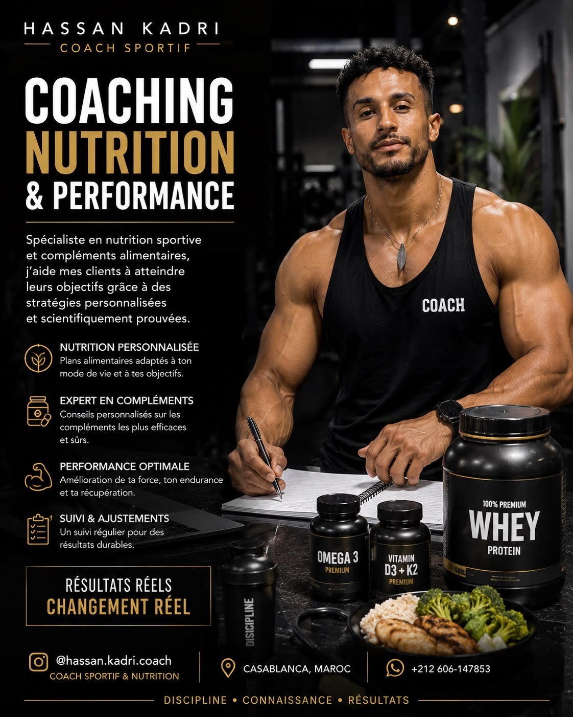 Coaching nutrition et performance - Coach Hassan Kadri
